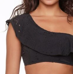LingaDore One Shoulder Bandeau Bikini - 6517P - Zwart - 40