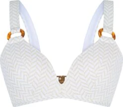 LingaDore - Fishbone Triangel Bikini Top - Maat 36B - Goud Wit - Dames