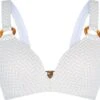 LingaDore - Fishbone Triangel Bikini Top - Maat 40D - Goud Wit - Dames