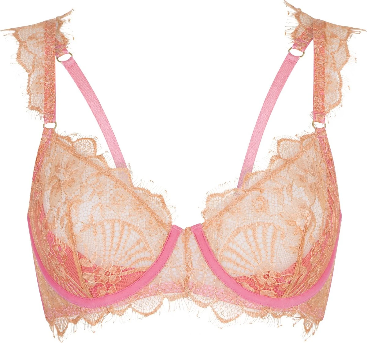 LingaDore Halve Maan BH - 6607-2 - Calypso Coral - 75D 4 LingaDore Halve Maan BH - 6607-2 - Calypso Coral - 75D - Afbeelding 4