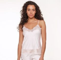 LingaDore Spaghetti Top - 6602P - Powder Puff - S