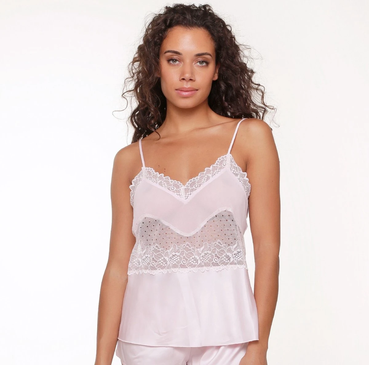 LingaDore Spaghetti Top - 6601P - Mauve Rose - M 3 LingaDore Spaghetti Top - 6601P - Mauve Rose - M - Afbeelding 3