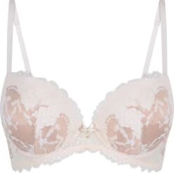 LingaDore - Gel BH Powder Puff - Maat 80B - Beige Wit - Push Up Bh - Maximizer Bh - Met Beugel - Dames