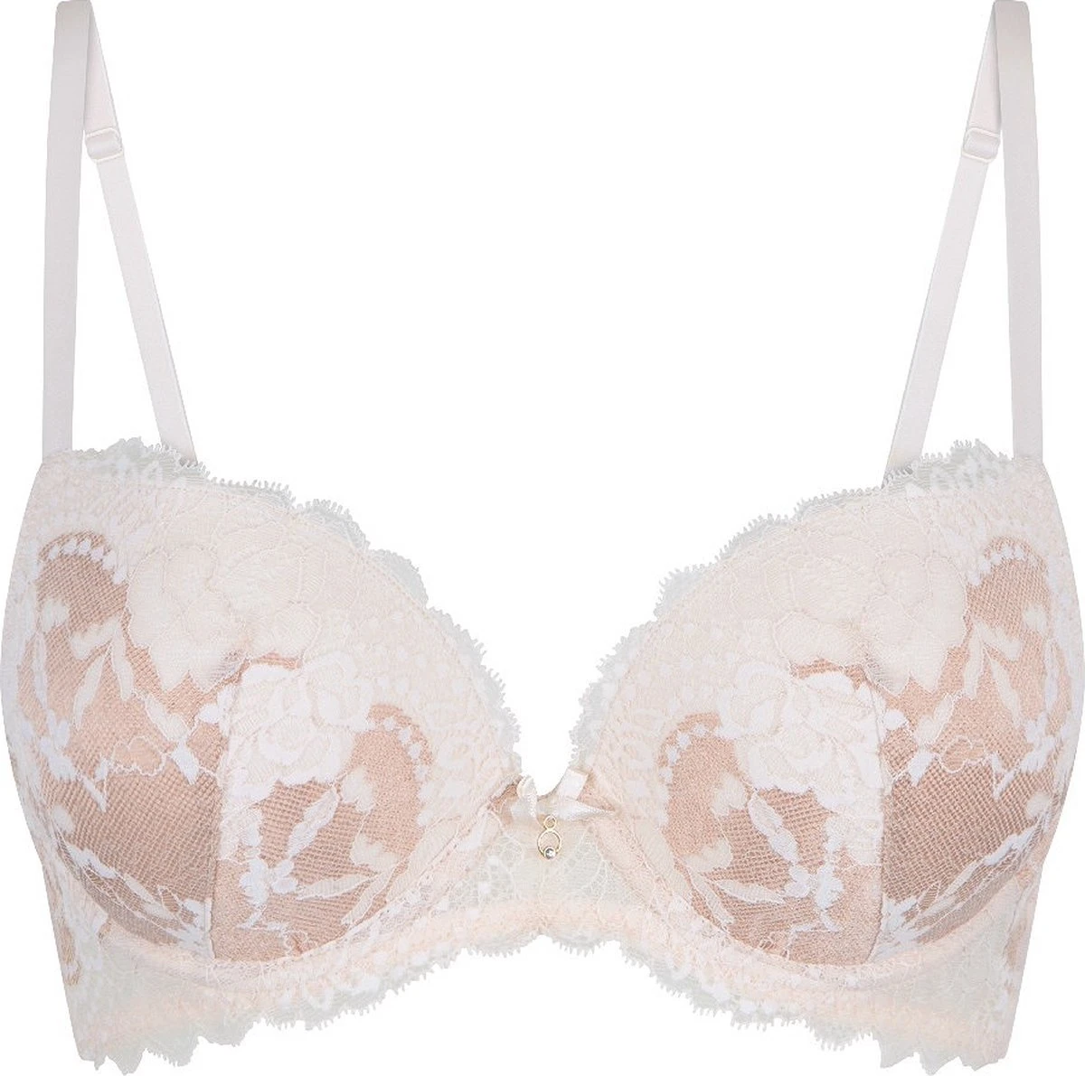 LingaDore - Gel BH Powder Puff - Maat 80C - Beige Wit - Push Up Bh - Maximizer Bh - Met Beugel - Dames 1 LingaDore - Gel BH Powder Puff - Maat 80C - Beige Wit - Push Up Bh - Maximizer Bh - Met Beugel - Dames