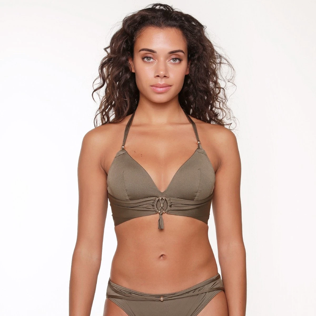 LingaDore Voorgevormde Triangel Bikini - 6515TB - Kaki - 38E 6 LingaDore Voorgevormde Triangel Bikini - 6515TB - Kaki - 38E - Afbeelding 6