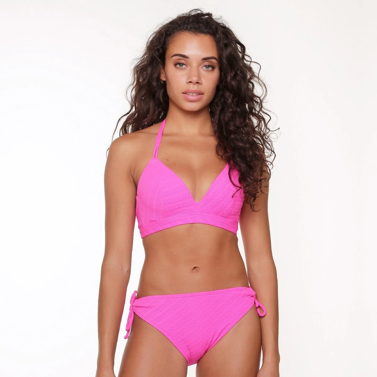 LingaDore Triangel Voorgevormd Bikini Set - 6522 - Hot Pink Structured - 42E 2 LingaDore Triangel Voorgevormd Bikini Set - 6522 - Hot Pink Structured - 42E - Afbeelding 2