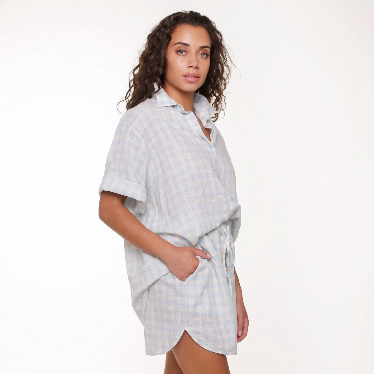 LingaDore Shortama Set - 6803SET - Ballad Blue - L 7 LingaDore Shortama Set - 6803SET - Ballad Blue - L - Afbeelding 7