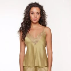 LingaDore Spaghetti Top - 6603P - Olijf - XS