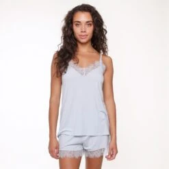 LingaDore Shortama Set - 6807SET - Ballad Blue - XS