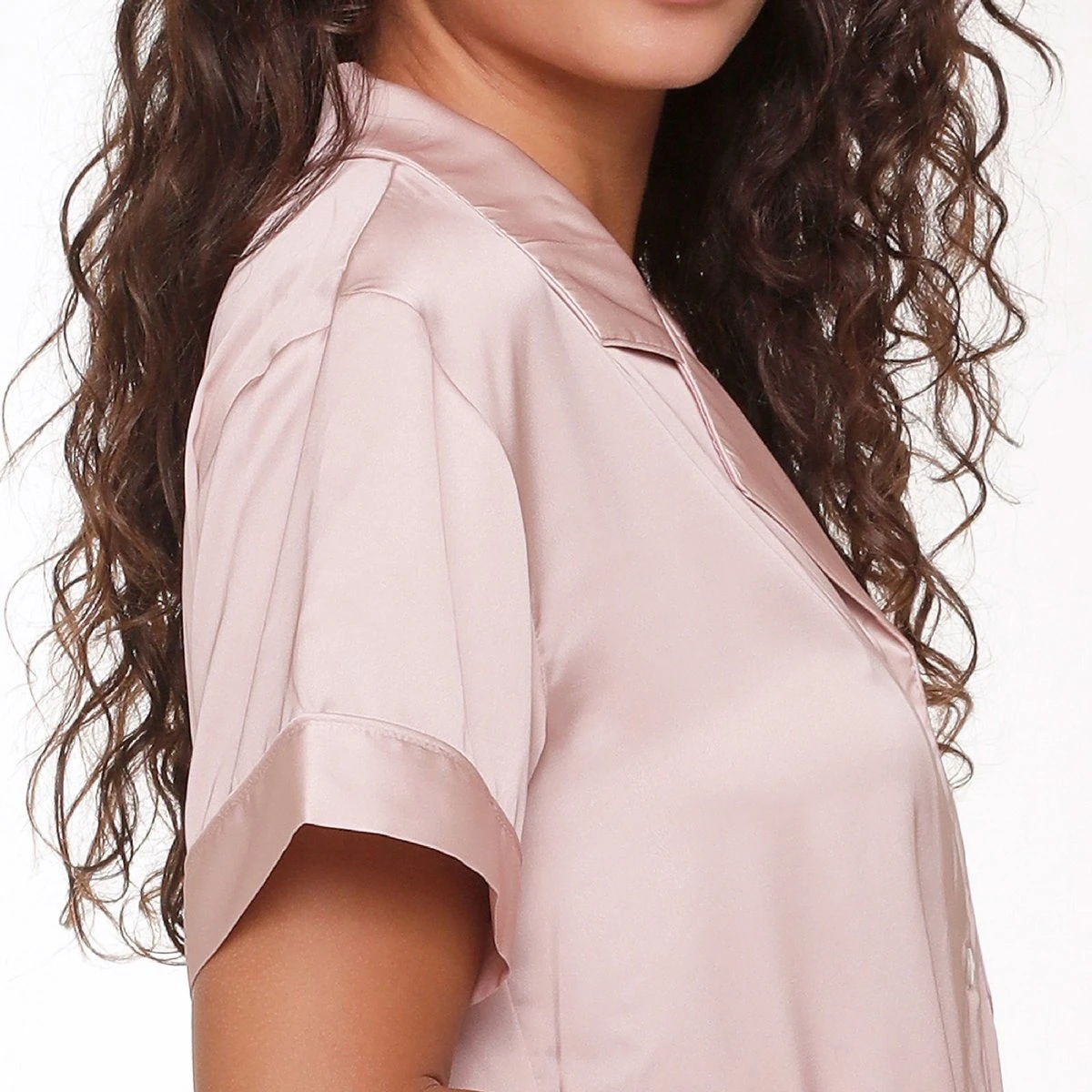 LingaDore Satijn Shortama Set - 6801SET - Olijf - XXL 7 LingaDore Satijn Shortama Set - 6801SET - Olijf - XXL - Afbeelding 7