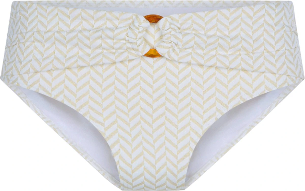 LingaDore - Fishbone Bikini Short - Maat 42 - Goud Wit - Dames 1 LingaDore - Fishbone Bikini Short - Maat 42 - Goud Wit - Dames