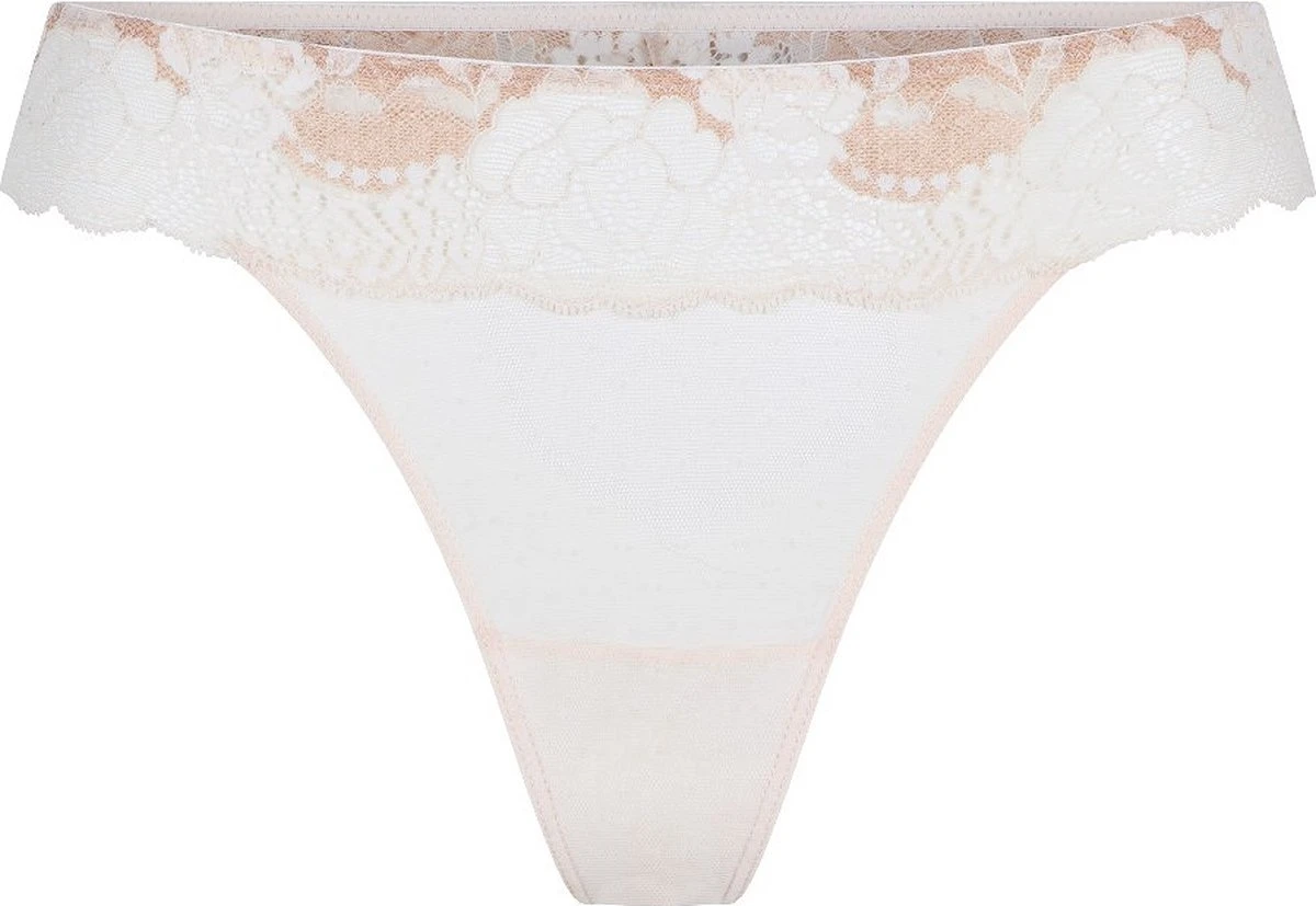 LingaDore - String Powder Puff - Maat M - Beige Wit - Dames 1 LingaDore - String Powder Puff - Maat M - Beige Wit - Dames