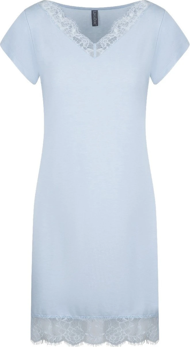 LingaDore Ballad Blue Pyjama Jurk Blauw XXL 4 LingaDore Ballad Blue Pyjama Jurk Blauw XXL - Afbeelding 4