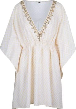 LingaDore - Fishbone Kaftan - Maat 40/42 - Goud Wit - Dames